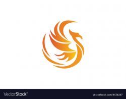 Phoenix bird abstract logo
