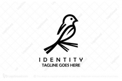 Exclusive Logo 77447, Bird On A Branch Logo | Bird logos ...