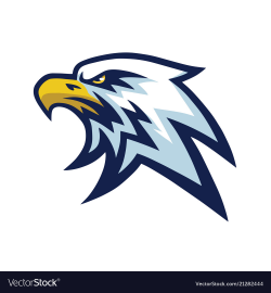 Eagle head mascot sports team logo template