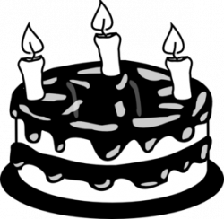 Download Free png Birthday cake clipart black a - DLPNG.com