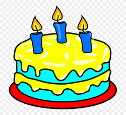 Birthday Cake 3 Candles Clipart (#120300) - PinClipart