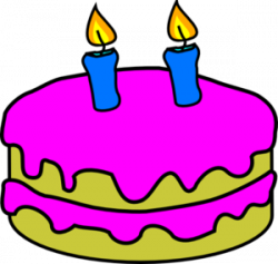 Birthday Cake 2 Candles Clip Art at Clker.com - vector clip art ...