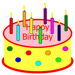 Flickering Candle Birthday Cake clipart, cliparts of Flickering ...