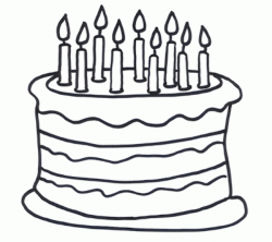 Free Birthday Outline Cliparts, Download Free Clip Art, Free Clip ...