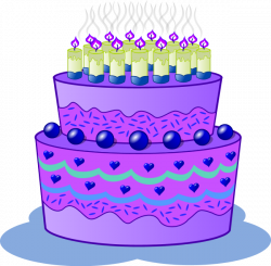 Purple birthday cake clipart - Cliparting.com