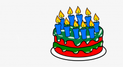 Green Cake Clipart - Red Birthday Cake Clip Art - Free Transparent ...