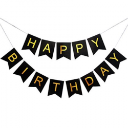 Happy Birthday Swallowtail Bunting Banner for Party Decoration ...