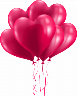 Bunch Of Heart Balloons Transparent Png Image - Happy 26th ...