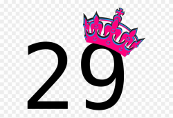 Pink Tilted Tiara And Number 29 Clip Art At Clker Com - Its ...
