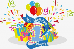 Vector Celebrate Their First Birthday, Birthday Clipart ...