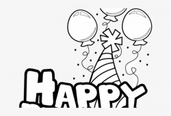 Free Happy Birthday Clipart - Black And White Happy Birthday ...