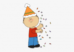 Kid With Birthday Confetti Clip Art - Kids Birthday Clipart ...