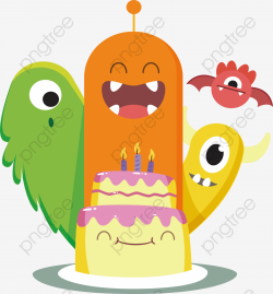 Happy Birthday Monster, Birthday Clipart, Monster Clipart, Vector ...