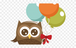 Owl Clipart Cheerleader - Transparent Birthday Owl Clipart - Png ...