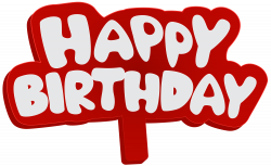 Red Happy Birthday Sign PNG Clip Art Image | Gallery Yopriceville ...
