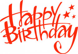 Red Happy Birthday - Clip Art Library