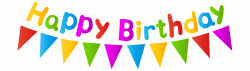 Happy Birthday with Streamer PNG Clip Art Image | Gallery ...