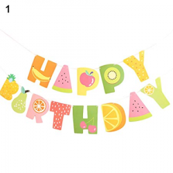 Amazon.com: Afco Summer Theme Print Happy Birthday Party Banner Sign ...