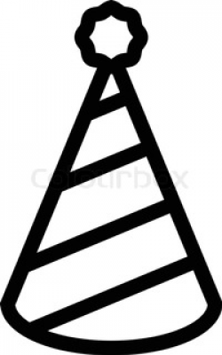 Birthday Hat Clipart Black And White