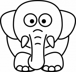 Best Elephant Clipart Black and White #27736 - Clipartion.com