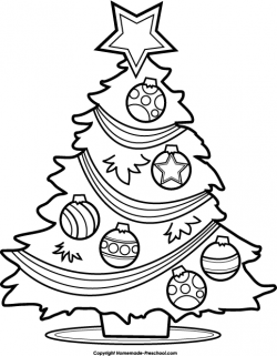 Christmas Clip Art Black And White - 65 cliparts