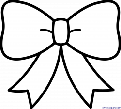 Cute Bow Black White Clip Art - Sweet Clip Art