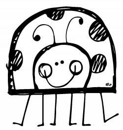 Ladybug outline cute ladybug black and white clipart ...