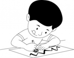 Children Drawing Clipart Black And White
