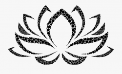 Lotus Flower Clipart Black And White - Lotus Flower Hinduism ...