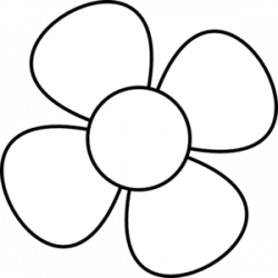 Flower Black&white clip art | Flower clipart, Clipart black ...