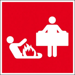 Brady™ Laminated Polyester Fire Safety Signs: Fire Blanket ...