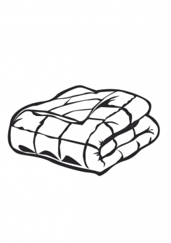 Blanket clipart coloring page, Blanket coloring page ...