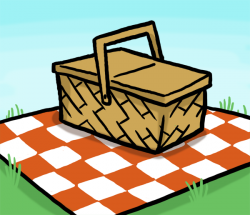 Picnic table blanket picnic basket clipart - WikiClipArt
