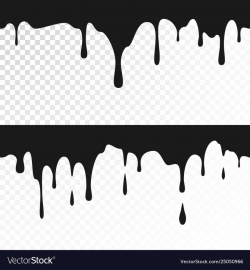 Black ink drips seamless dripping paint texture vector image