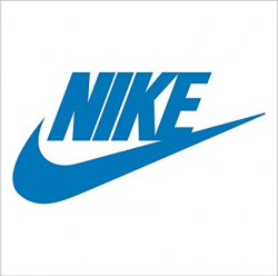 Nike Swoosh Logo Vinyl Sticker Decal-Baby Blue-4 Inch