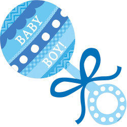 Baby Boy Rattle Cutout