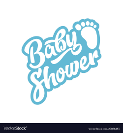 Blue baby foot baby shower invite greeting card