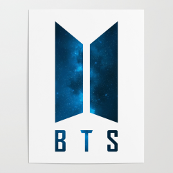 BTS - Wings logo (blue galaxy) | Army | Kpop | RM, Suga, Jin, Jimin,  J-Hope, Jungkook, V Poster by vane22april