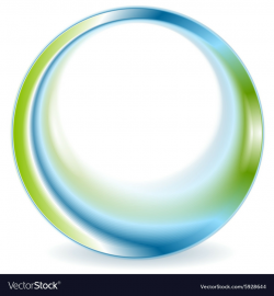 Bright green blue round circle logo design
