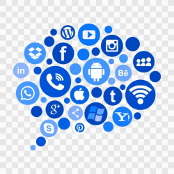 Blue social media icons Vector | Free Download