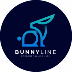 Bunny color line Logo Vector (.AI) Free Download