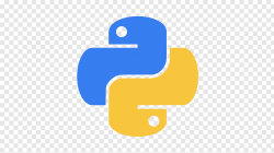 Yellow and blue logo, angle text symbol brand, Other python ...
