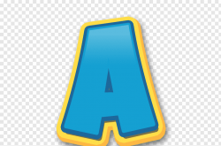 Blue the letter A with yellow shadow logo, Alphabet Letter ...