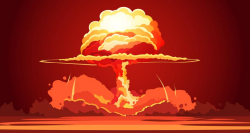 Nuclear Explosion Mushroom Cloud Retro Poster - Download ...