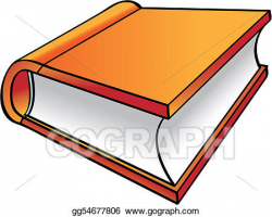 EPS Illustration - Orange book cartoon. Vector Clipart gg54677806 ...