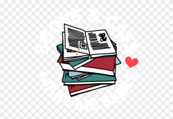 Books And Cats Make Me Smile - Heart Clipart (#1571674 ...