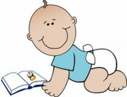 baby reading books clipart - Google Search | Baby shower cookies ...