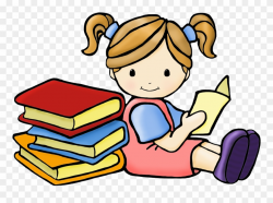 Shhh Clipart Girl Reading Book Clipart Free Download - Reading Books ...