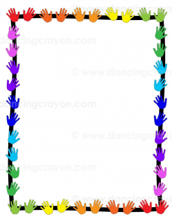 Borders: Colorful Hands Borders