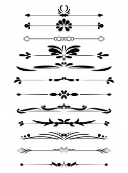 12 Decorative Dividers, Flourish Clipart, Text Divider Clipart ...